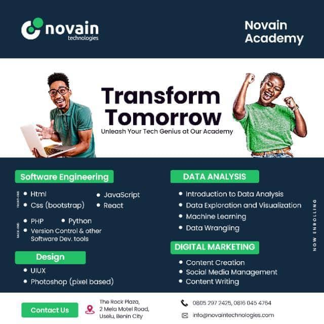 Unleashing the Future of Tech: Explore the Boundless Opportunities at Novain Academy image