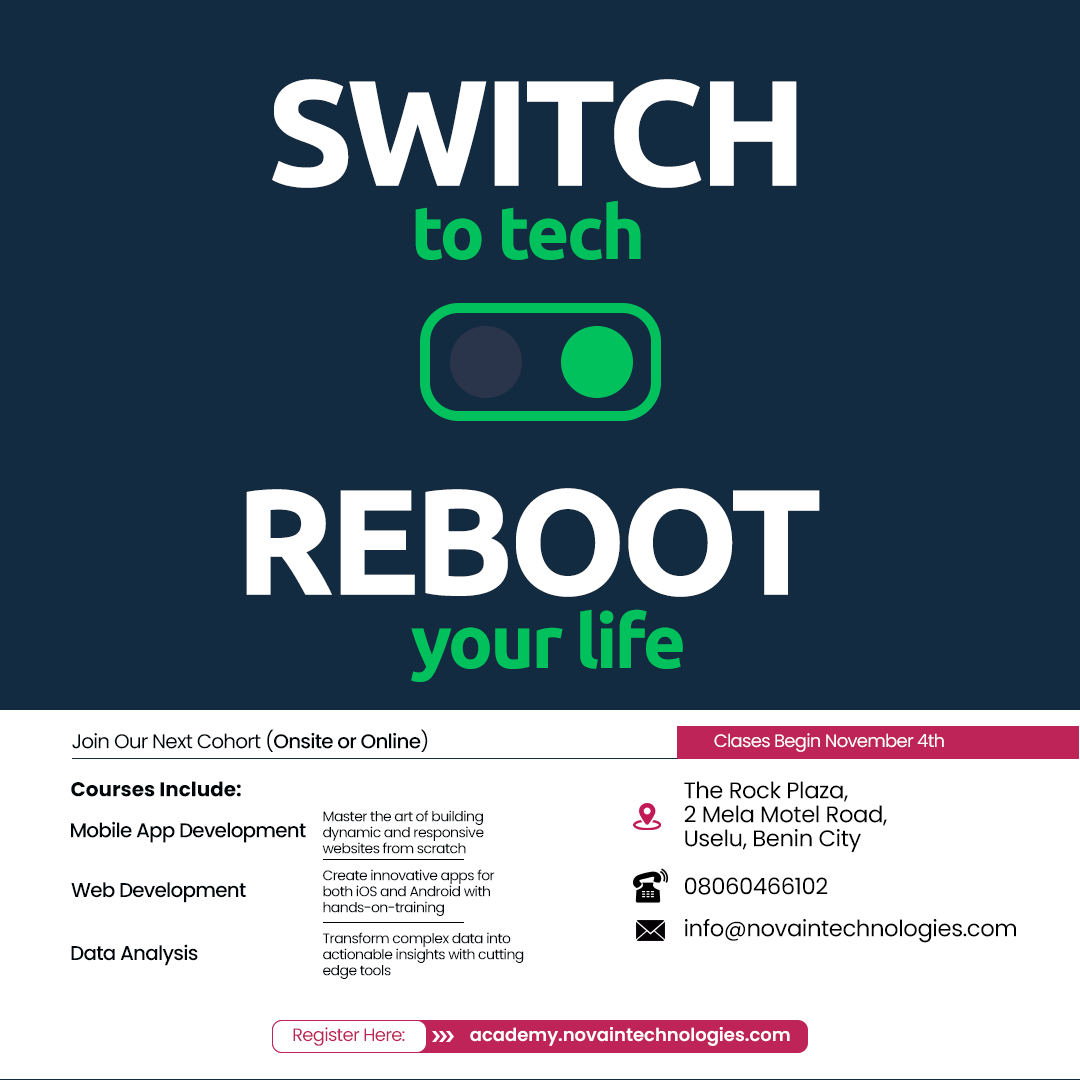 Switch to Tech and Reboot Your Life with Novain Academy image